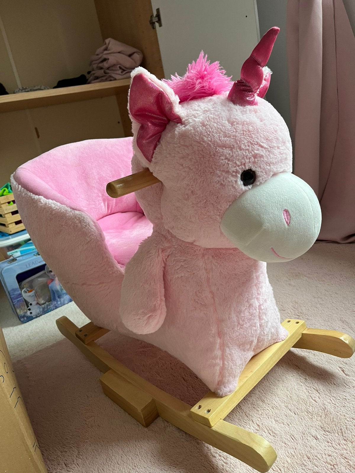 Schommeldier eenhoorn roze, Kinderen en Baby's, Ophalen, Zo goed als nieuw