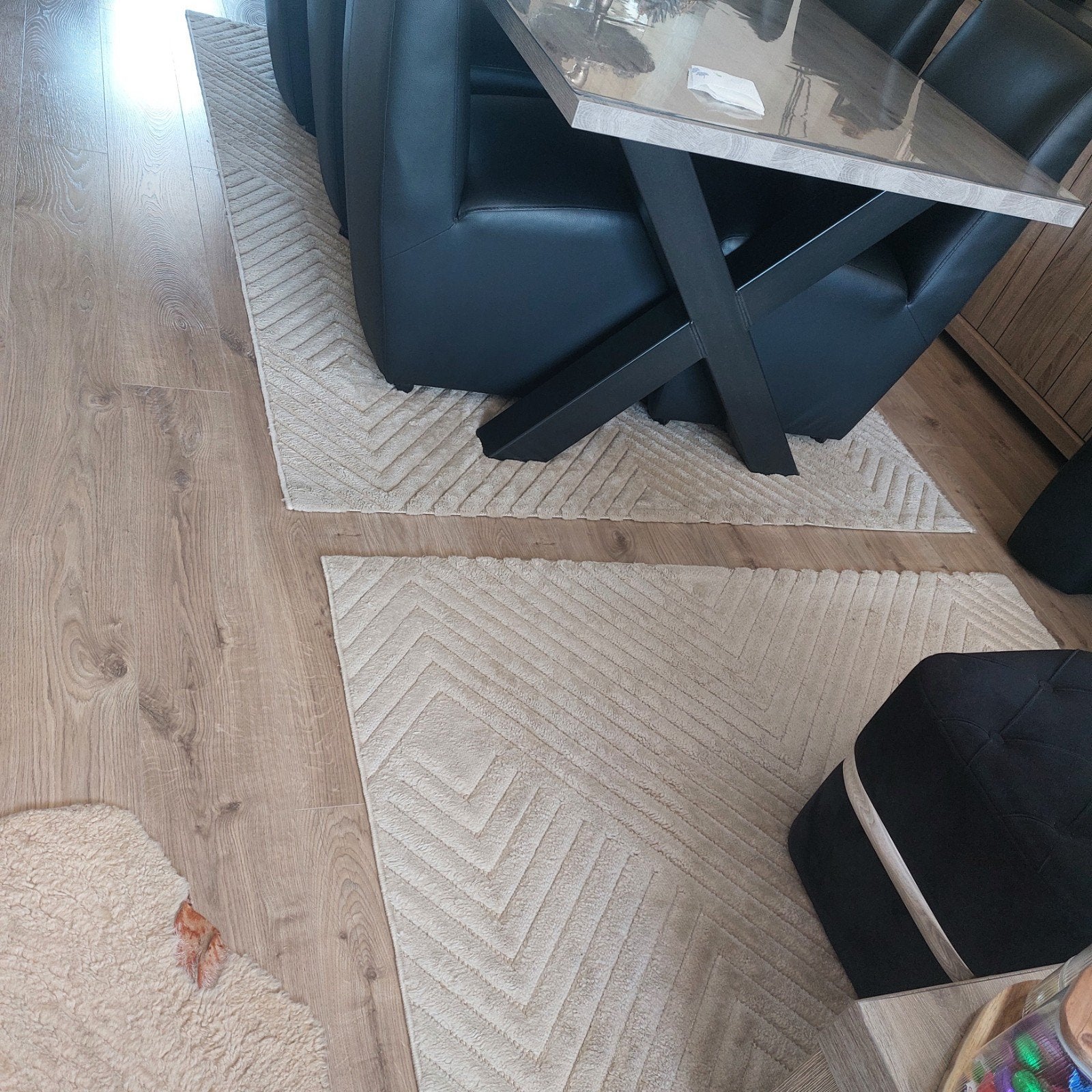 3 tapis beige, Maison & Meubles, Enlèvement, Beige