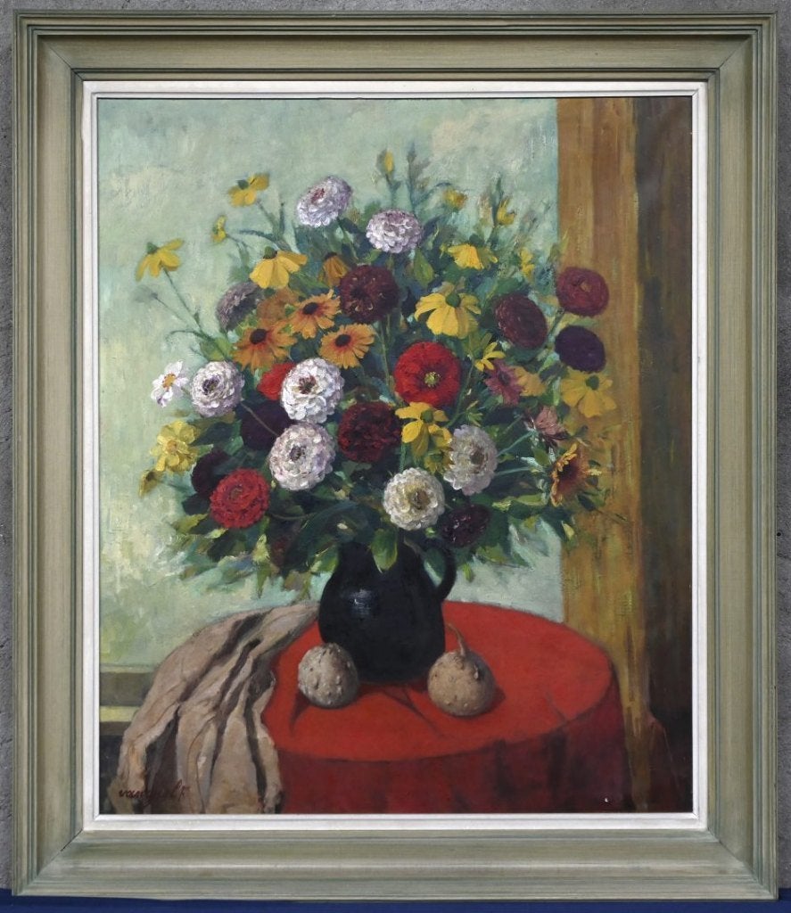 FRANS VAN GIEL  1892 - 1975, Antiquités & Art, Art | Peinture | Classique, Peinture à l'huile, Enlèvement, Signé, Fleurs
