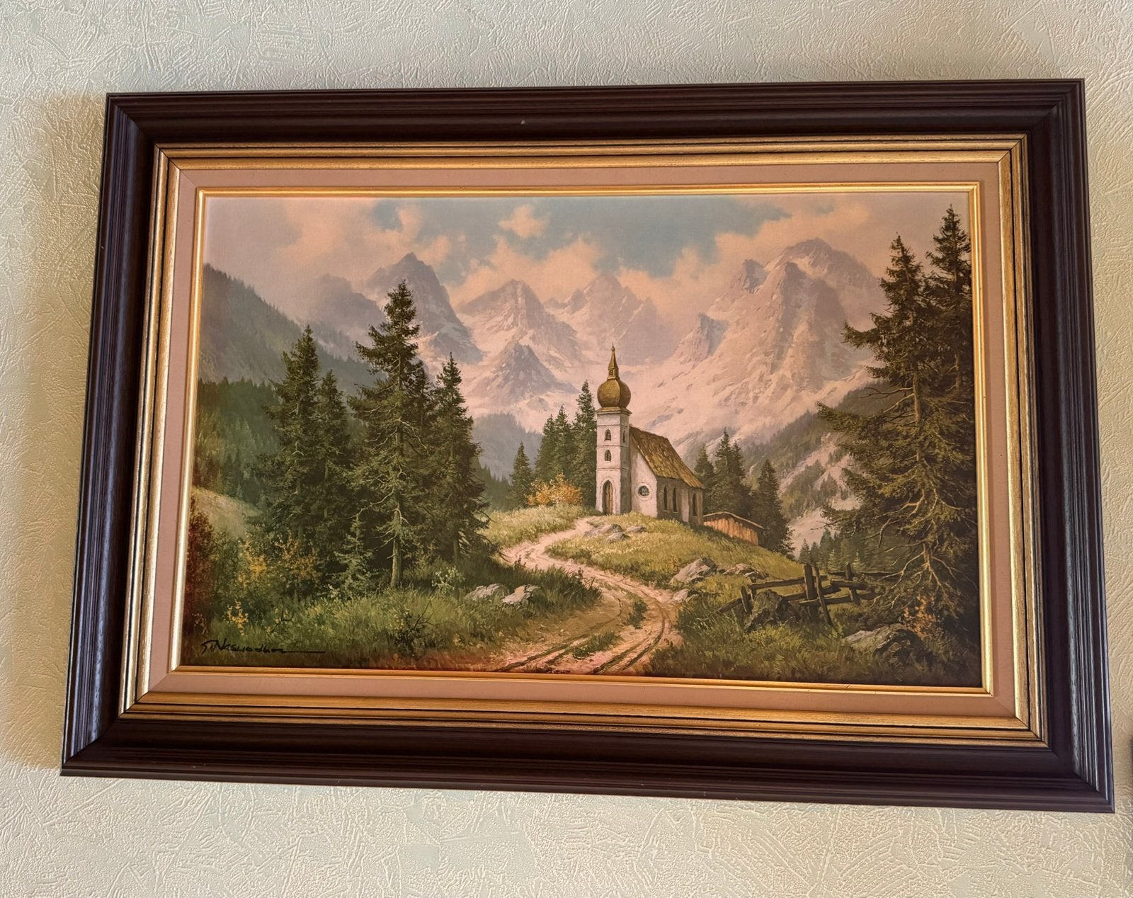 Peinture., Cadre spécial, Peinture acrylique, Paysage, Enlèvement