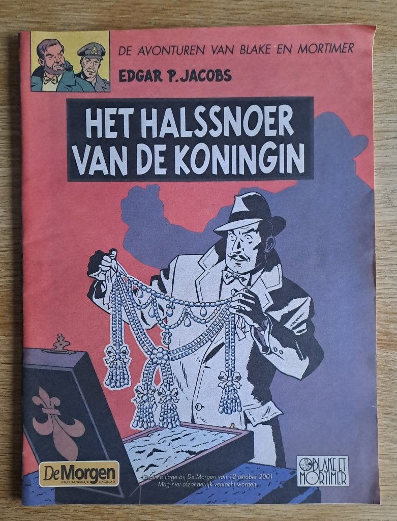 DM - Blake en Mortimer - Het Halssnoer van de Koningin, Gelezen, Eén stripboek, Ophalen of Verzenden, Blake en Mortimer / De Morgen
