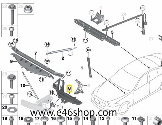 STEUN RECHTSVOOR  BMW  5" F07 OE 51647200778 NIEUW, Autos : Pièces & Accessoires, Neuf, -, -, Enlèvement ou Envoi