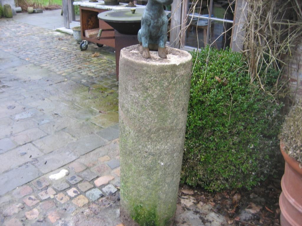 mooie oude natuurstenen sokkel,zuil, Ophalen, Gebruikt