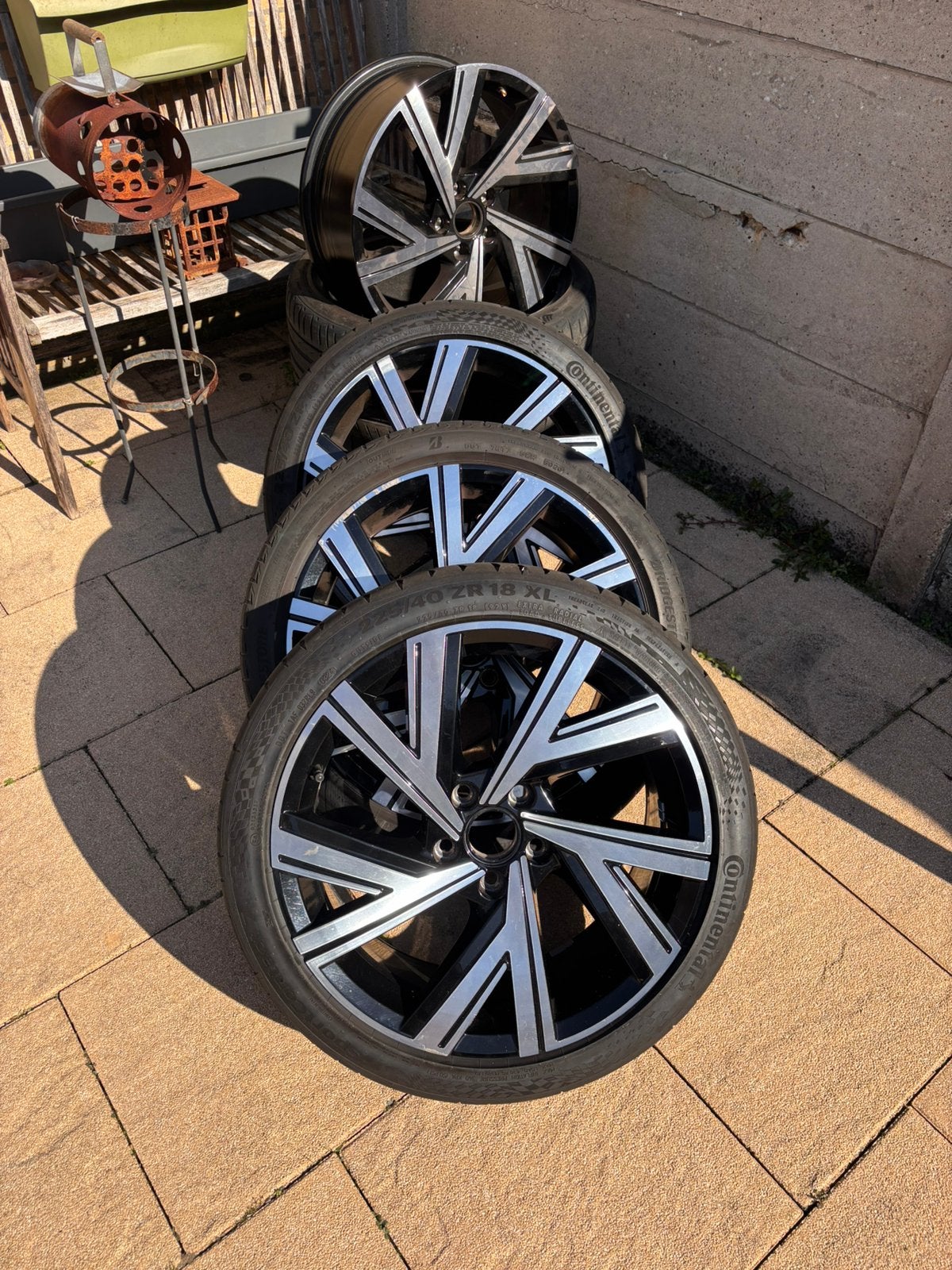 Origineel 18" VW Golf 8 7 6 5 " Bergamo " Velgen GTI GTD R, Auto-onderdelen, Ophalen, 18 inch, Band(en), Zomerbanden