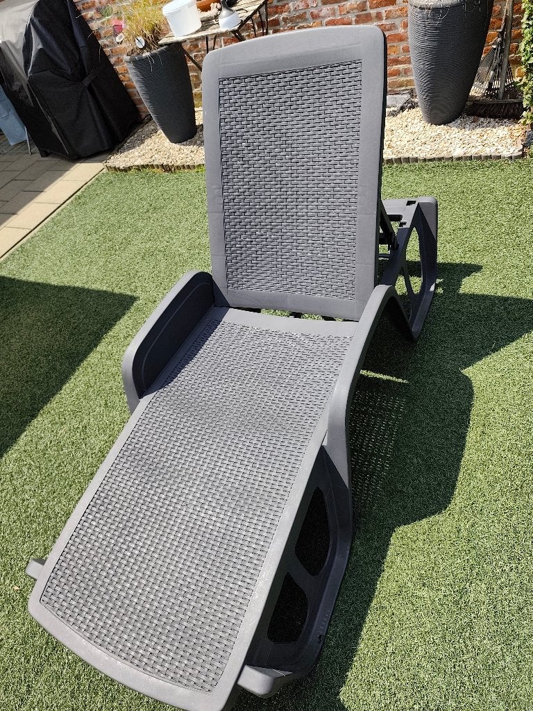 Ligzetel stevig plastic materiaal, Jardin & Terrasse, Chaises longues, Enlèvement, Comme neuf, Plastique, Réglable