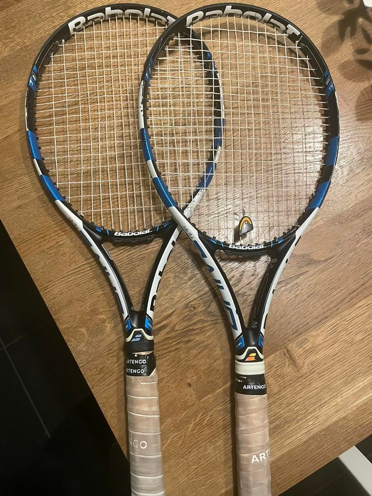 Babolat Pure Drive Team 2 stuks, L4, Ophalen of Verzenden, Zo goed als nieuw, Racket