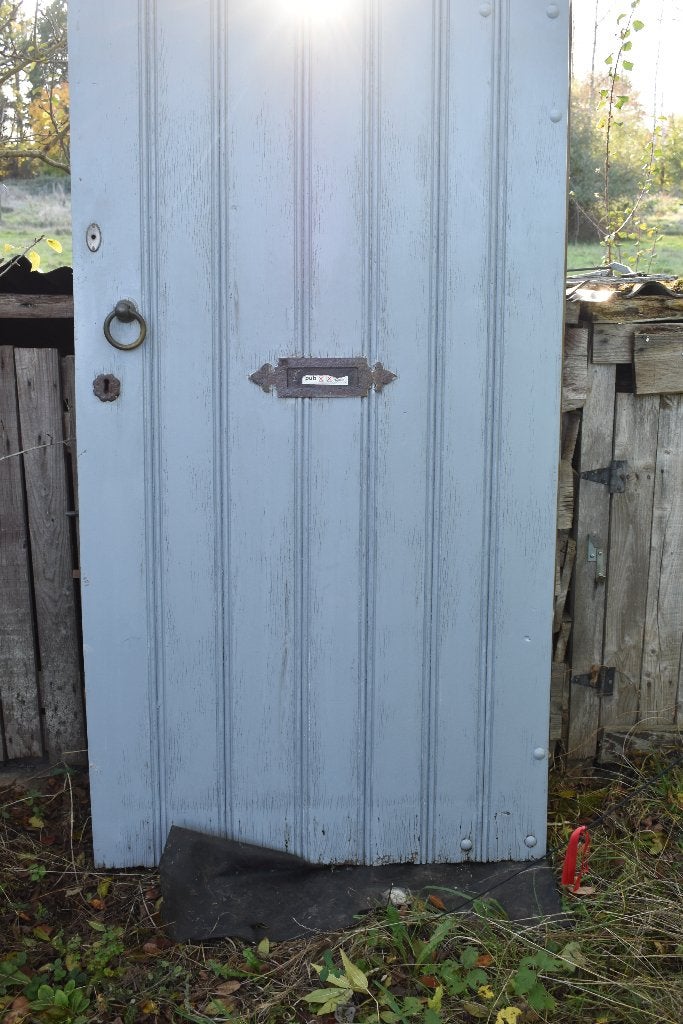 Porte d'entrée ancienne en chêne 1m x 1,86 m, Bricolage & Construction, Moins de 200 cm, Porte extérieure, Enlèvement, Utilisé