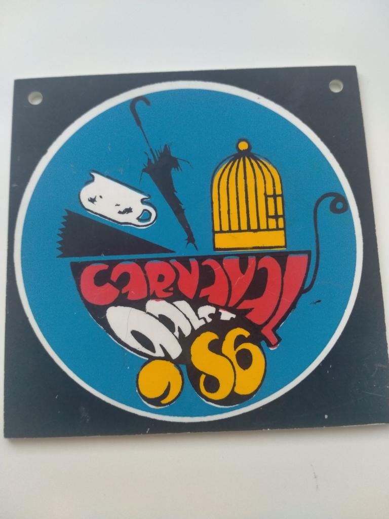 Aalst carnaval plastiek medaille 1986, Ophalen of Verzenden