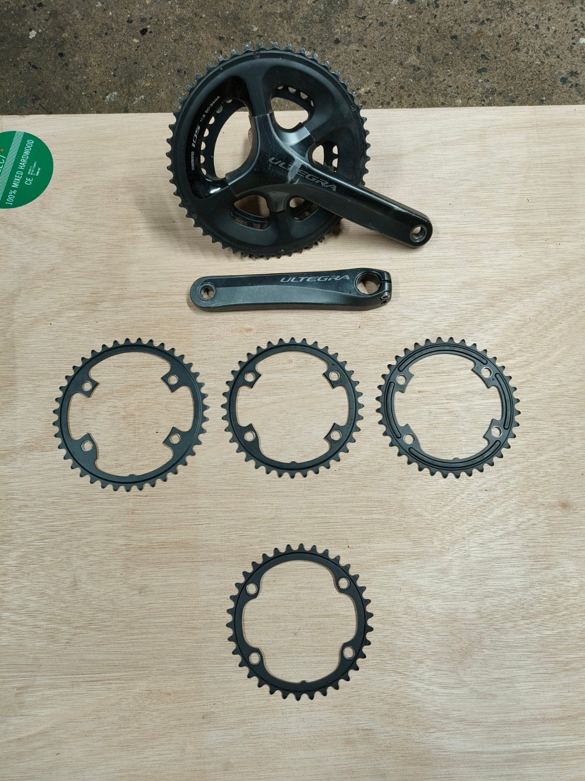 Shimano Ultegra 11 speed crankstel + extra tandwielen!!, Fietsen en Brommers, Ophalen of Verzenden, Crankstel of Pedalen
