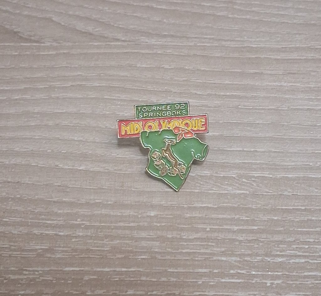 PIN - MIDI OLYMPIQUE - TOURNEE SPRINGBOKS, Verzamelen, Speldjes, Pins en Buttons, Verzenden, Gebruikt, Overige onderwerpen, Speldje of Pin