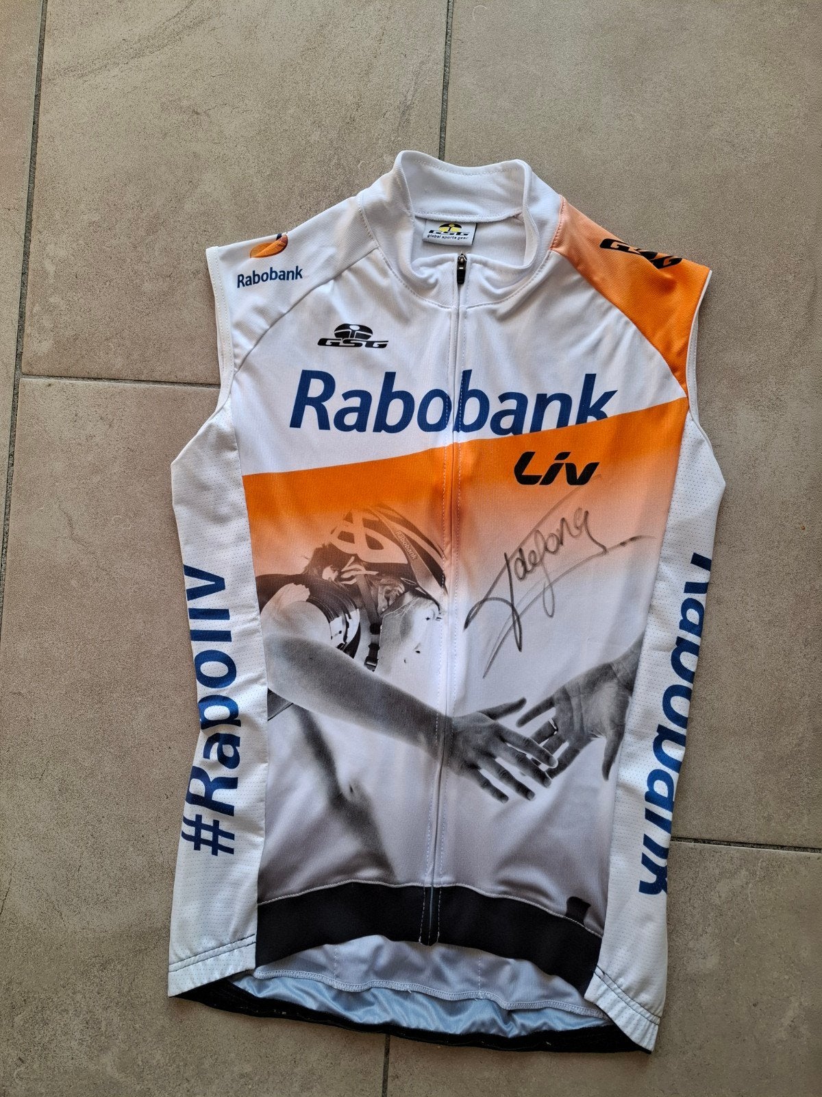 Een jack gedragen van de Rabobank door Talita de jong, Fietsen en Brommers, S, Heren, Ophalen of Verzenden, Zo goed als nieuw