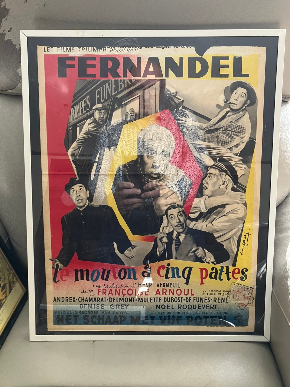Affiche originale Fernandel 1954, Enlèvement, Comme neuf