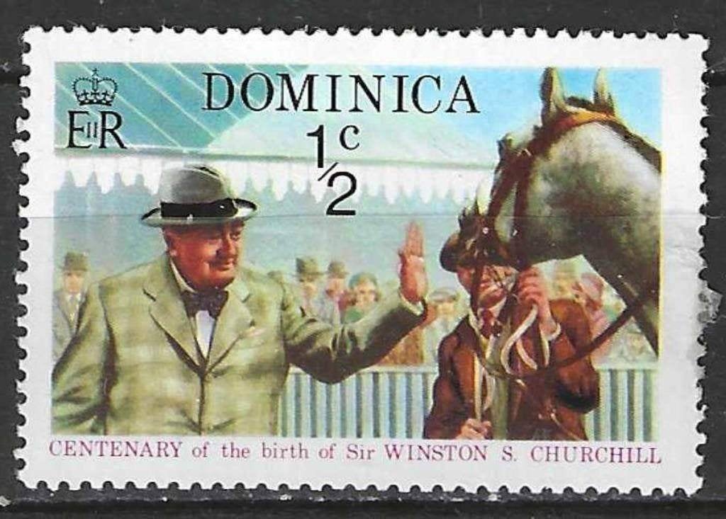 Dominique 1974 - Yvert 396 - Winston Churchill (PF), Envoi, Non oblitéré