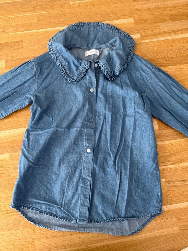 Te koop meisjes hemd Mango maat 134, Enfants & Bébés, Enlèvement ou Envoi, Comme neuf, Taille 134