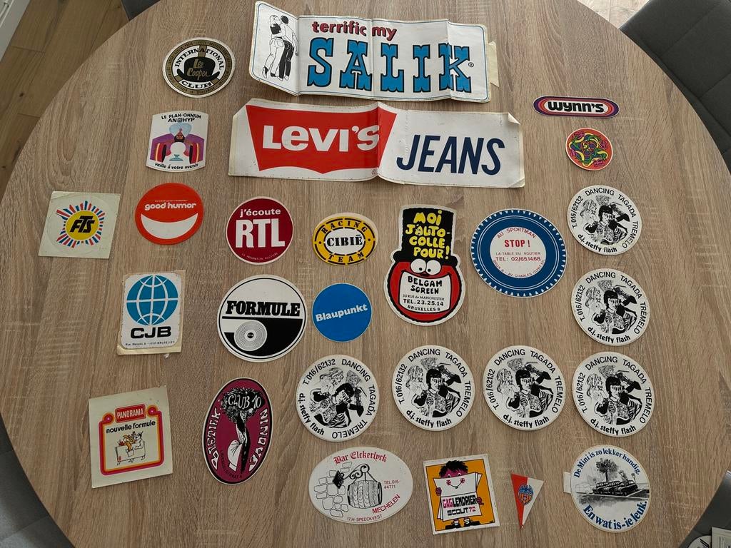 Lot Autocollant Vintage 1970-1990, Ophalen of Verzenden, Gebruikt