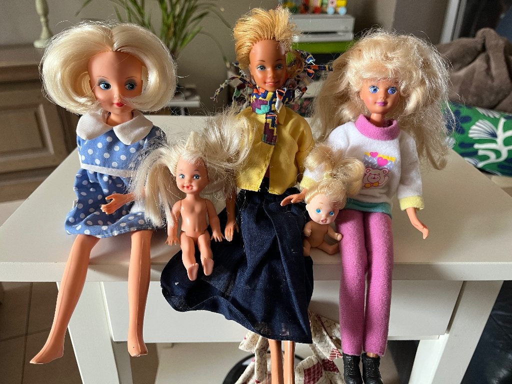 Vintage barbiepoppen ea, Ophalen of Verzenden, Gebruikt, Pop