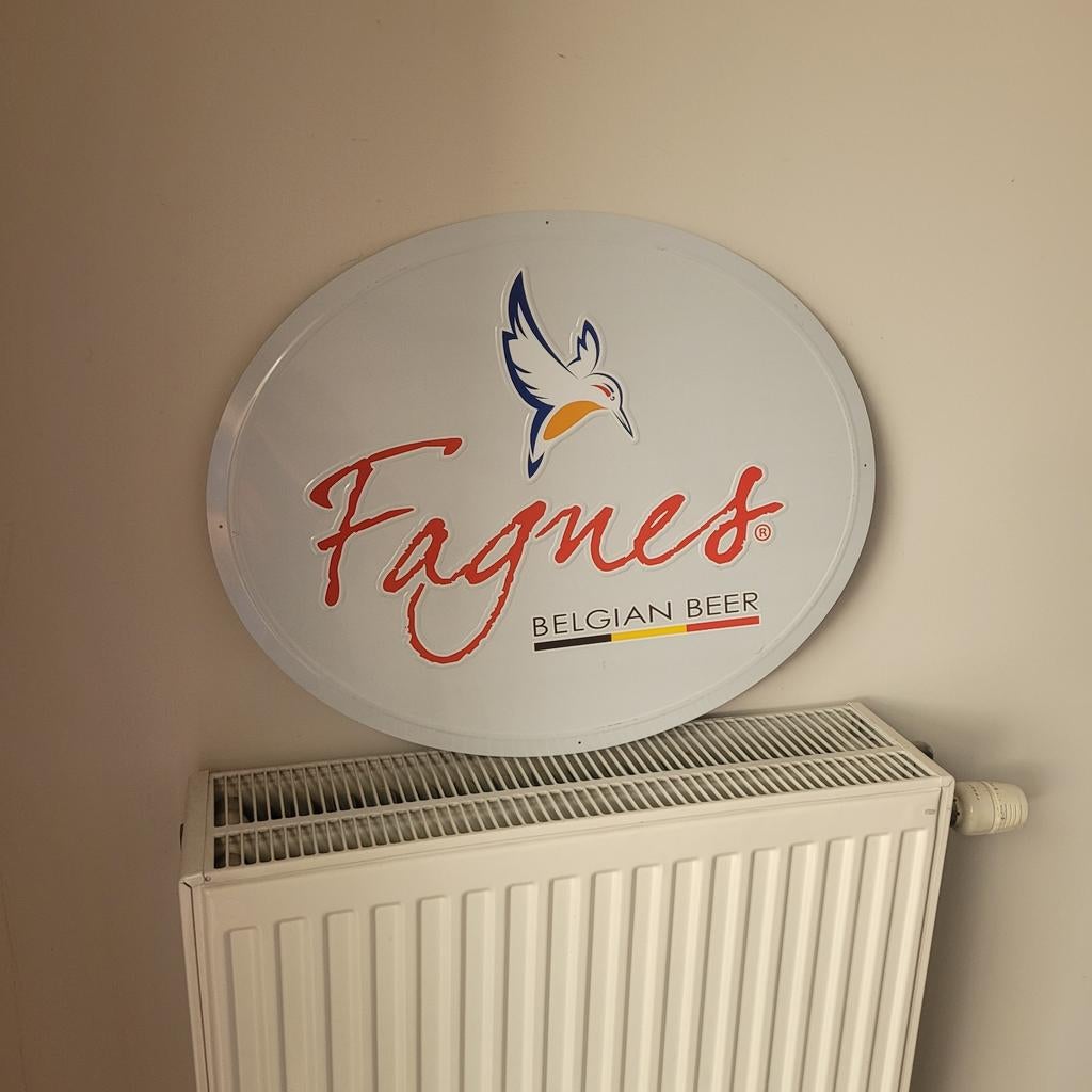 Plaque en métal bière fagnes, Enlèvement ou Envoi