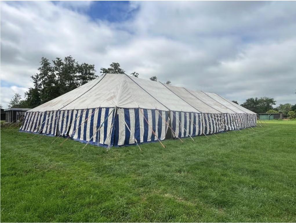 Spantent 16x30m, Tuin en Terras, Partytenten, Ophalen, Gebruikt, Opvouwbaar