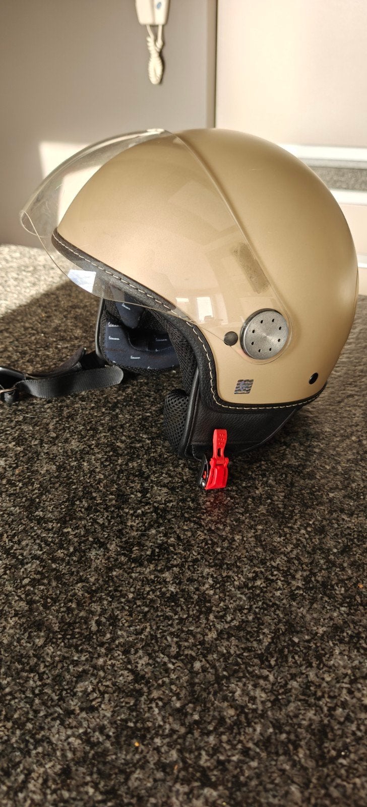 Vespa jethelm matbeige maat medium, Ophalen, Nieuw, Medium, Vespa