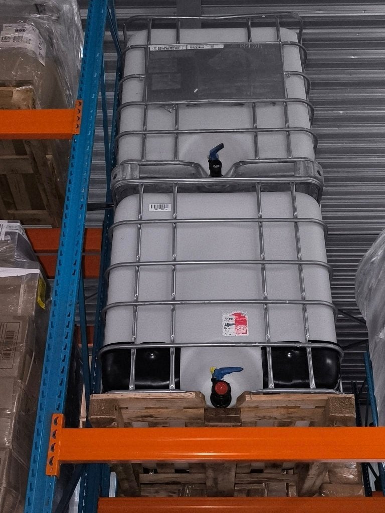 Cuve IBC vide 1000 litres, Jardin & Terrasse, Barils de pluie, 150 litres ou plus, Enlèvement, Utilisé, Bois