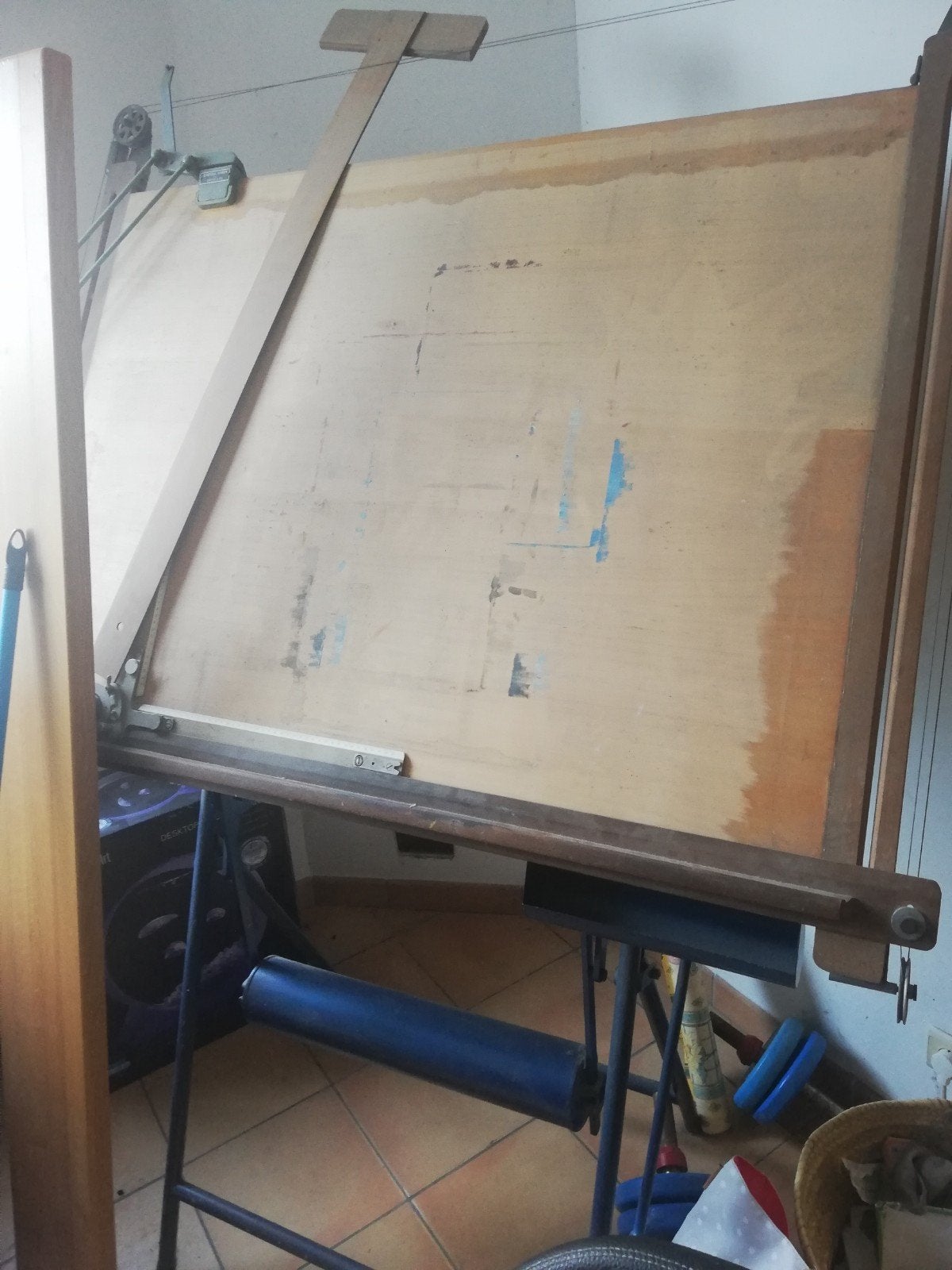 table à dessin vintage, Enlèvement, Utilisé, 130 à 150 cm