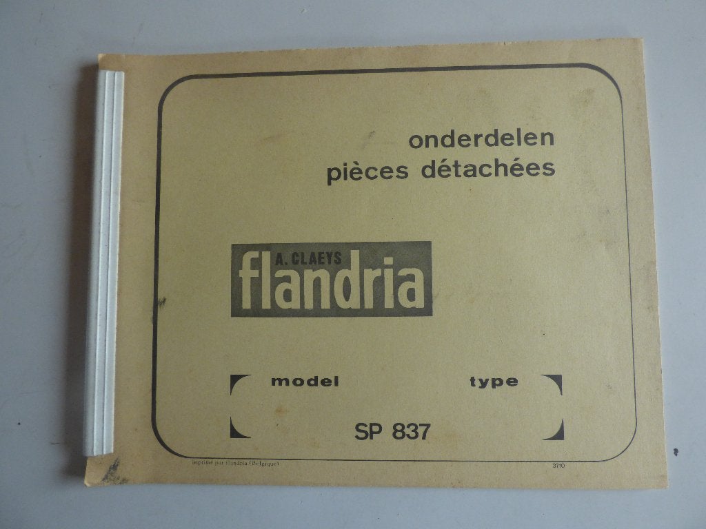 ONDERDELENLIJST FLANDRIA SP 837, Fietsen en Brommers, Handleidingen en Instructieboekjes, Ophalen of Verzenden, Zo goed als nieuw