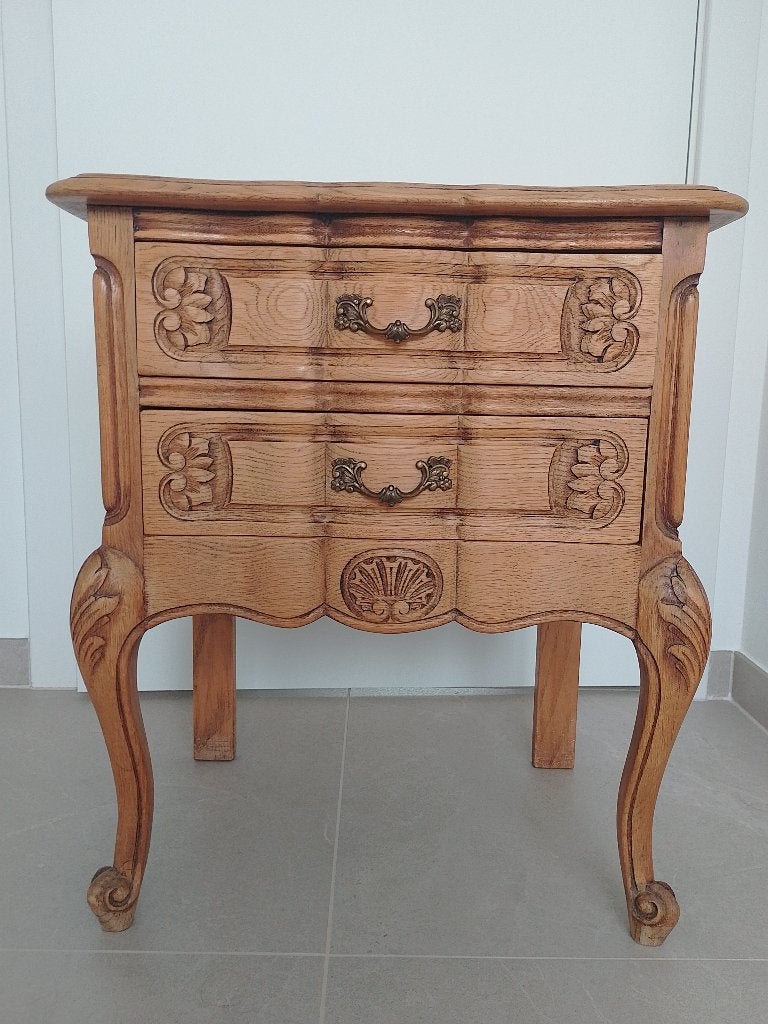 Antieke nachtkastje, Ophalen, Minder dan 50 cm, Gebruikt, 1 of 2 laden