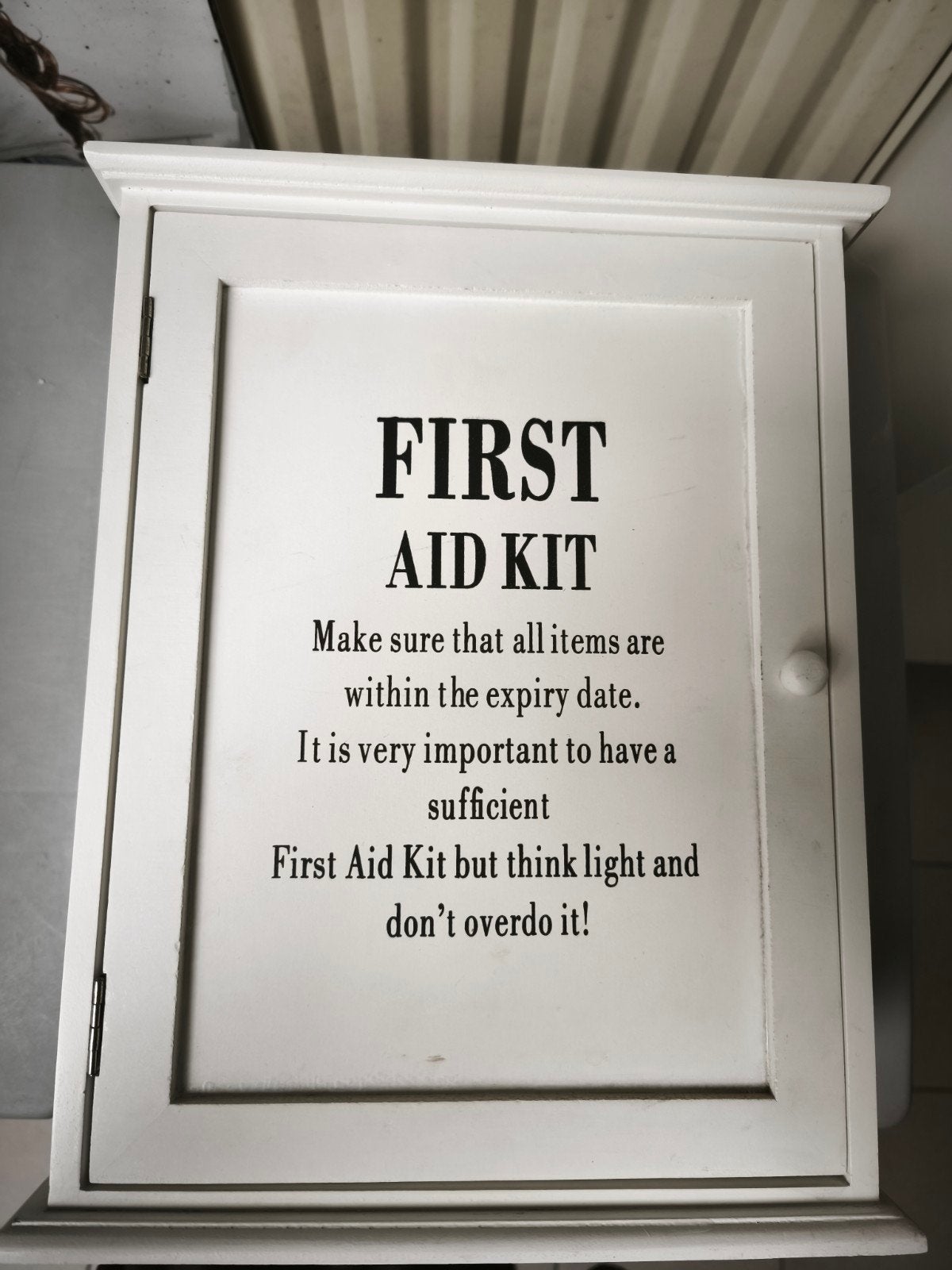 First Aid kastje/EHBO, Ophalen