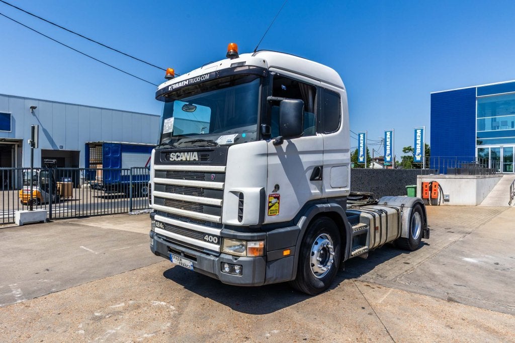 Scania R124L 400+MANUAL+HYDR (bj 1996), Auto's, Achterwielaandrijving, 400 pk, Scania, Wit