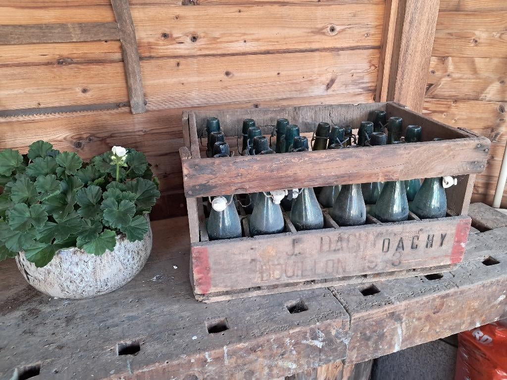 Decoratie houten bierkrat, Verzamelen, Ophalen, Gebruikt