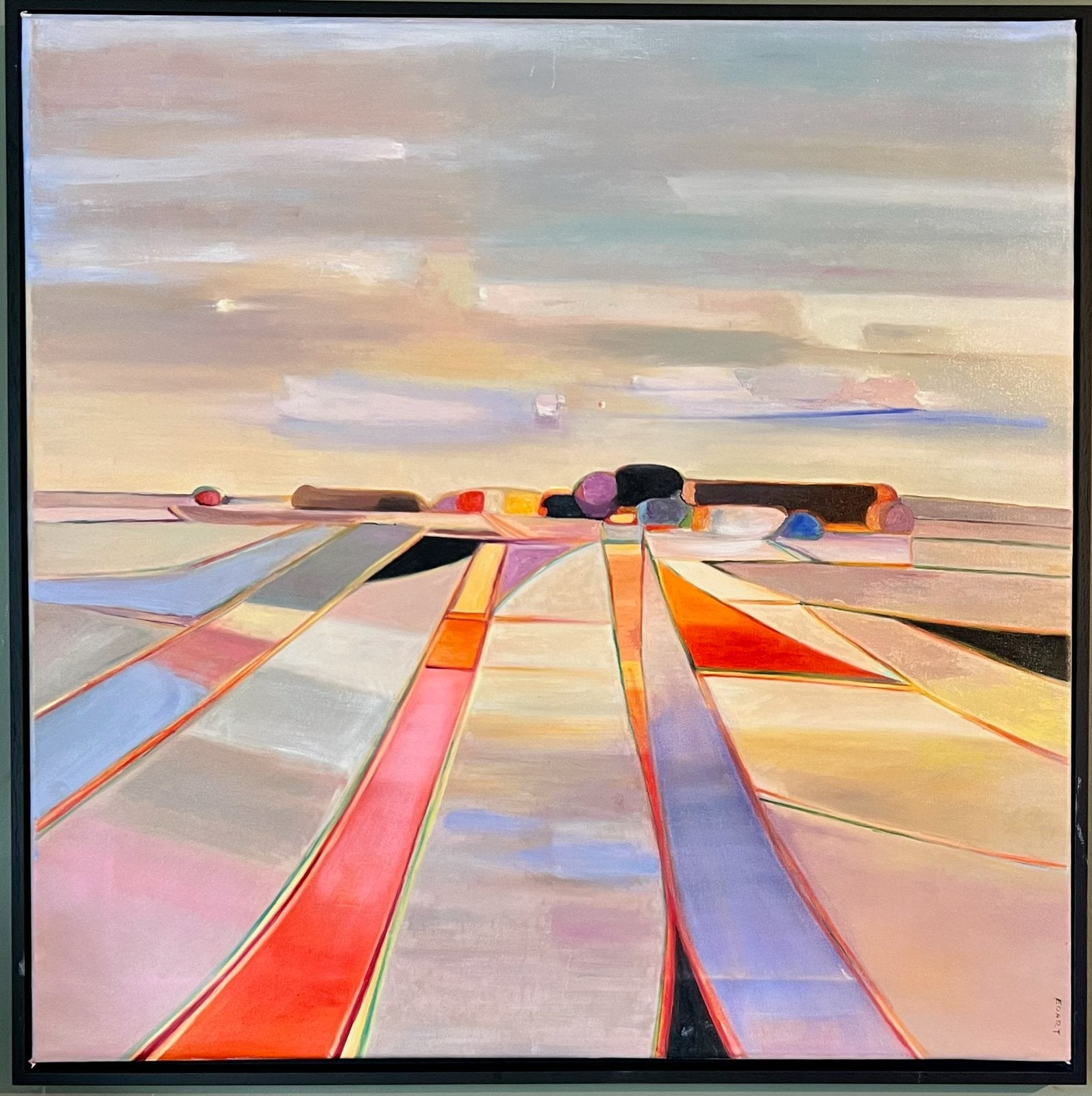 Future ferme, Enlèvement ou Envoi, Laqué/vernis, Peinture à l'huile, Paysage