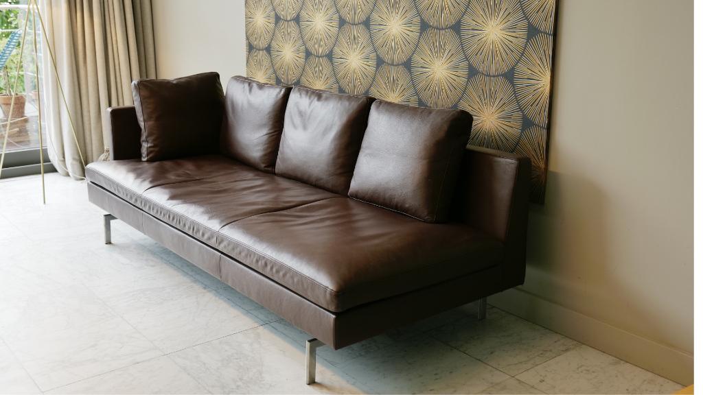 Canapé Cinna “Stricto Sensu” – design Didier Gomez – cuir, Maison & Meubles, Canapés | Salons, 200 à 250 cm, Enlèvement, Utilisé
