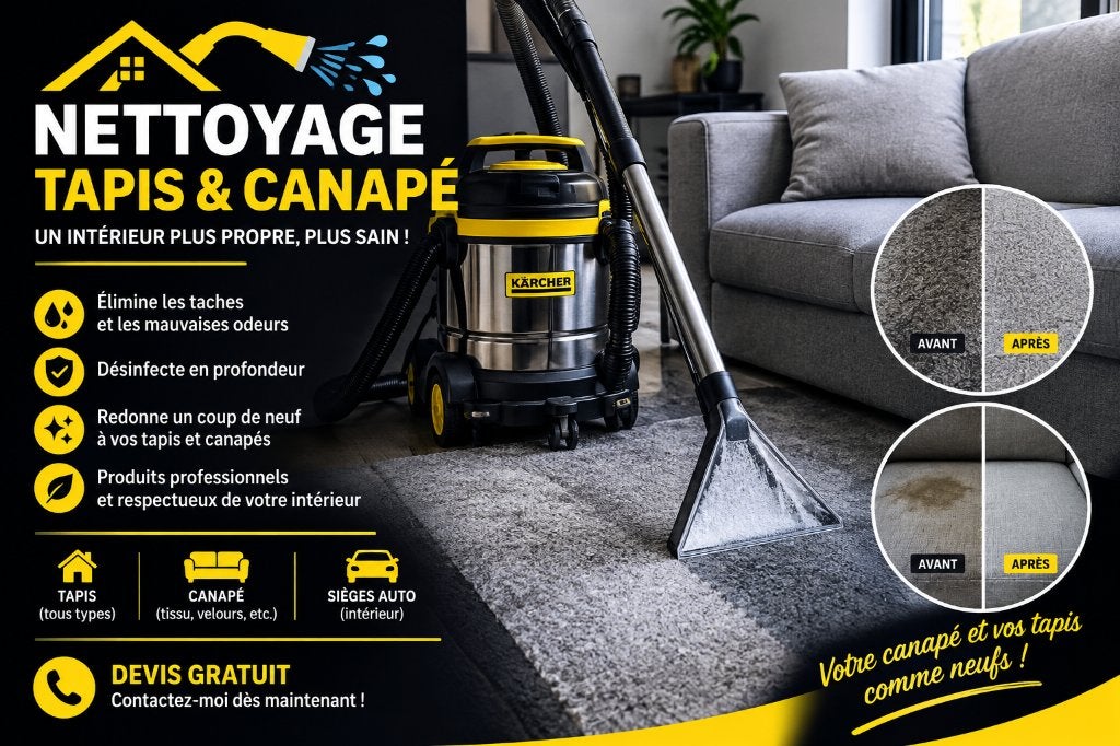 Nettoyage tapis et canapé, Enlèvement ou Envoi