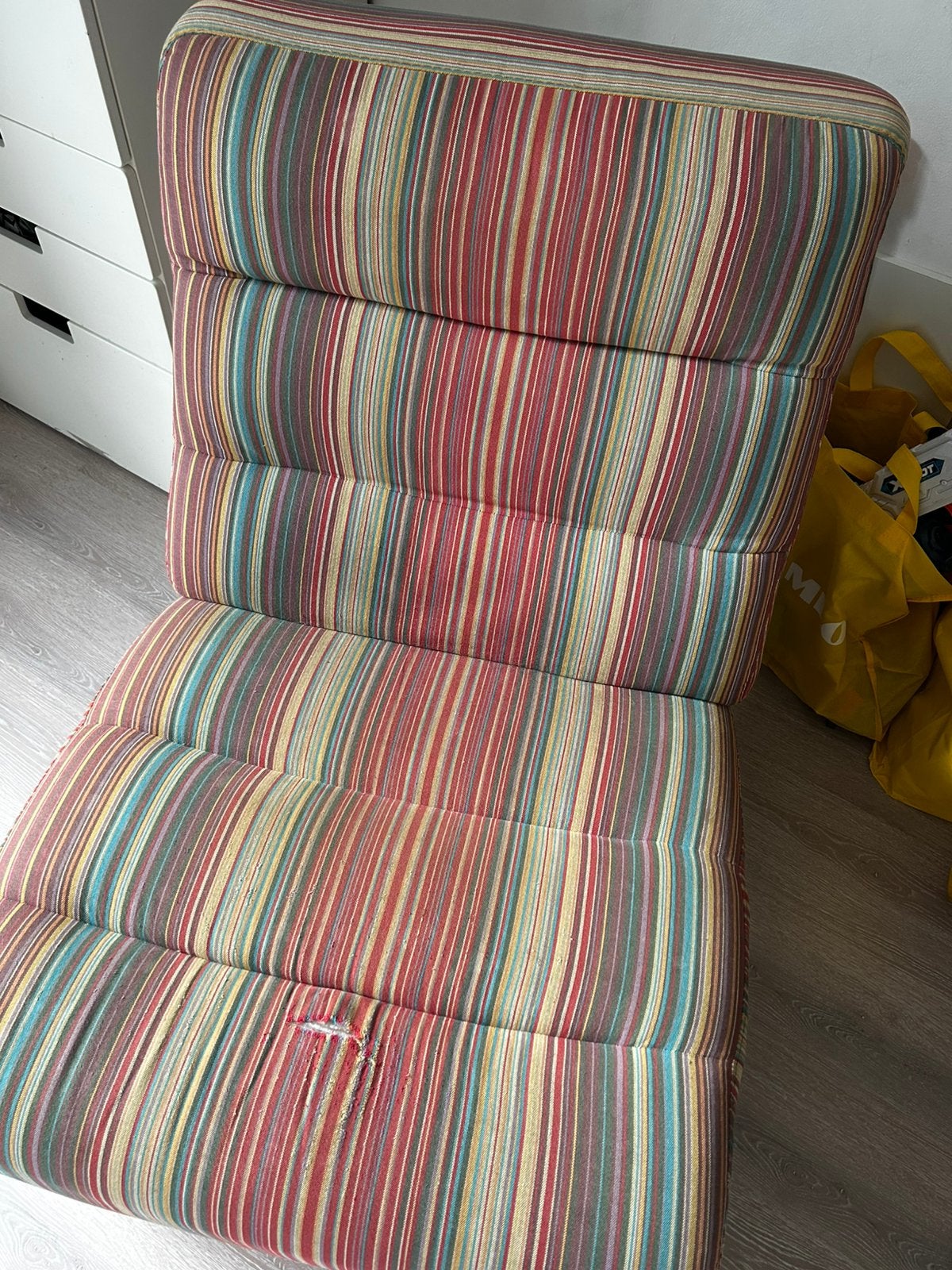 Toffe loungezetel, Ophalen, Gebruikt, Stof
