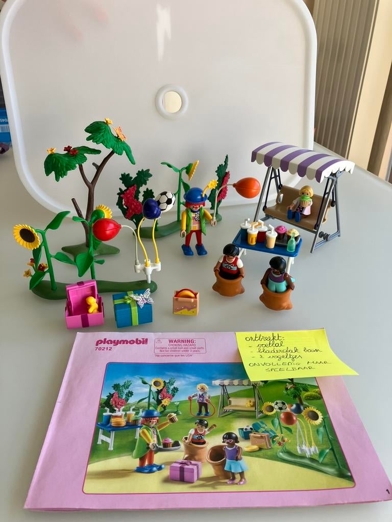 Playmobil 70212 kinderfeestje / verjaardagsfeestje, Kinderen en Baby's, Ophalen of Verzenden, Zo goed als nieuw