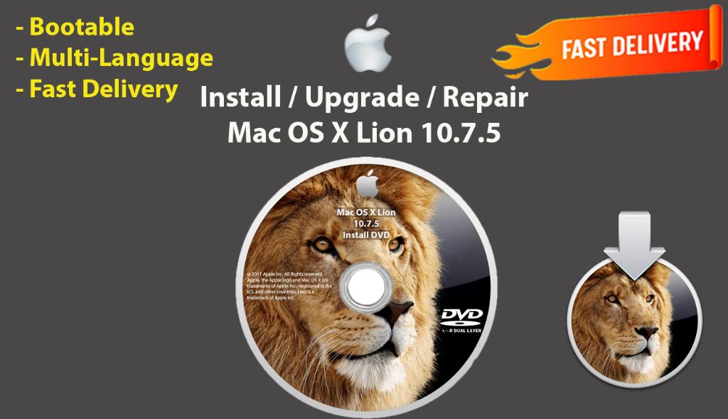 Installeer Mac OS X Lion 10.7.5 via DVD!! macOS OSX, Computers en Software, Besturingssoftware, Nieuw, MacOS, Verzenden
