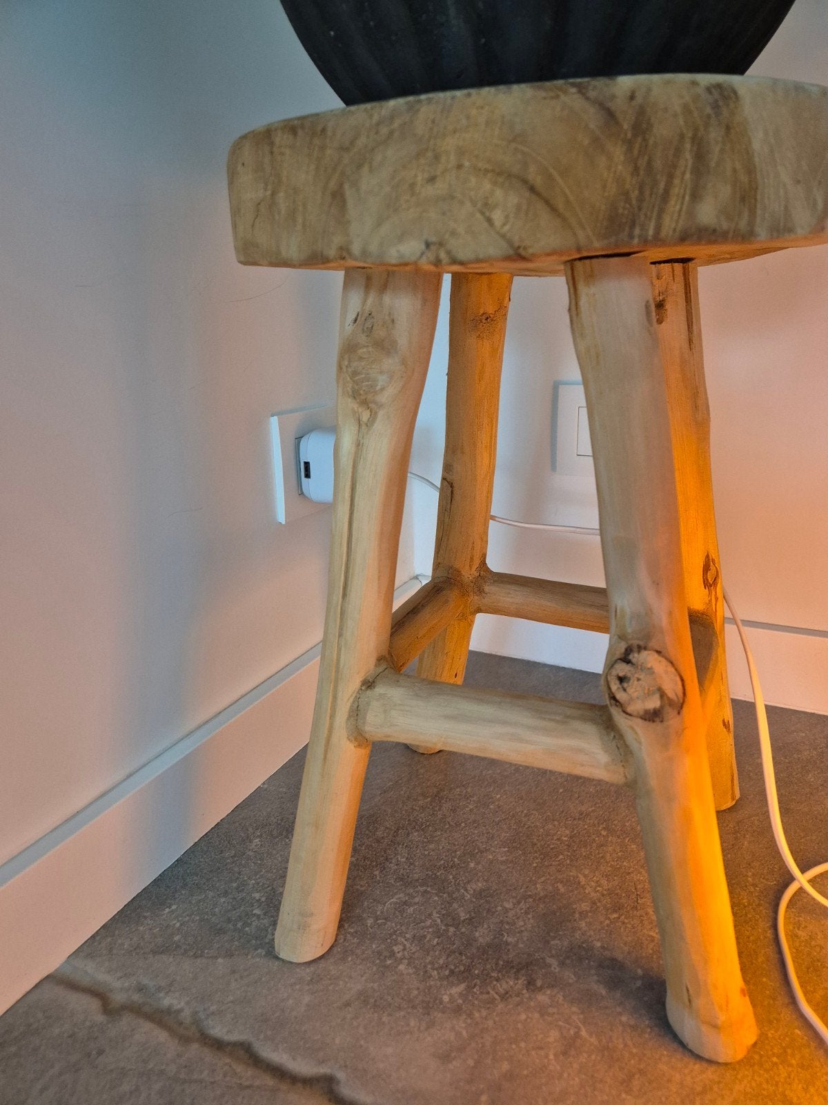 Houten plantentafel, Ophalen, Minder dan 45 cm, Gebruikt, Rond