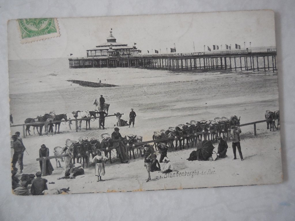 postkaart Blankenberge Pier, Verzenden, Voor 1920, Gelopen, West-Vlaanderen