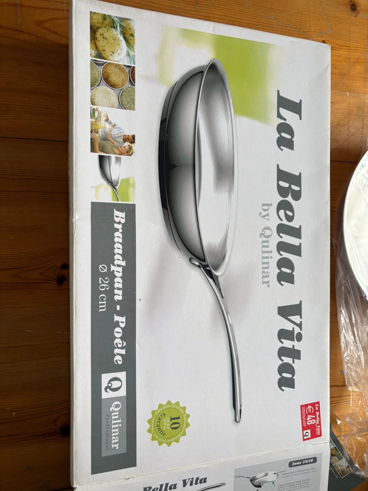 Braadpan van La Bella Vita, Huis en Inrichting, Keuken | Potten en Pannen, Ophalen, Inox, Braadpan, Zo goed als nieuw