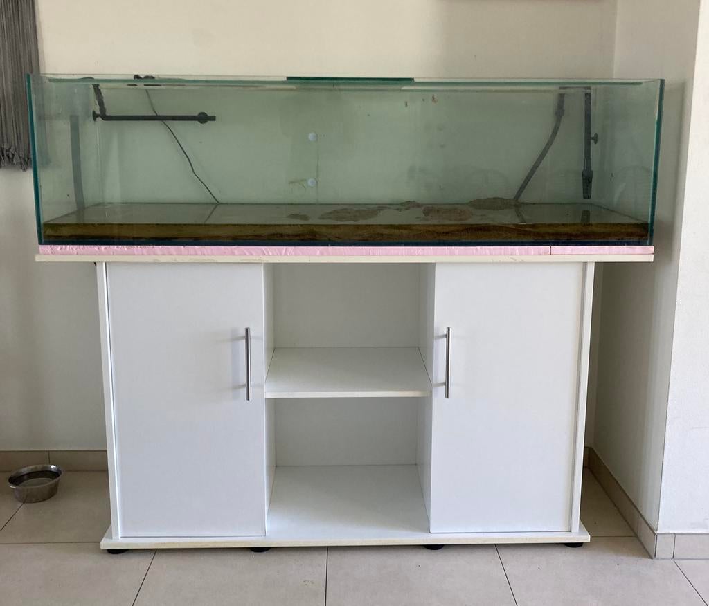 Aquarium te koop zonhoven VERKOCHT, Dieren en Toebehoren, Ophalen, Inclusief toebehoren, Gebruikt, Aquariummeubel