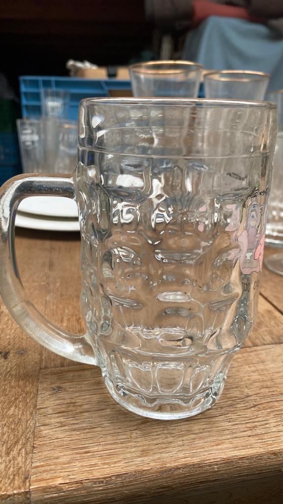 18 halve liters, Verzamelen, Glas en Drinkglazen, Ophalen, Zo goed als nieuw