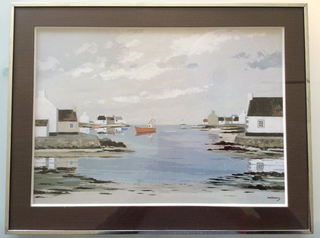 Lithographie du peintre belge Jacques Wolmans, Signé, Enlèvement, Paysages, Lithographie