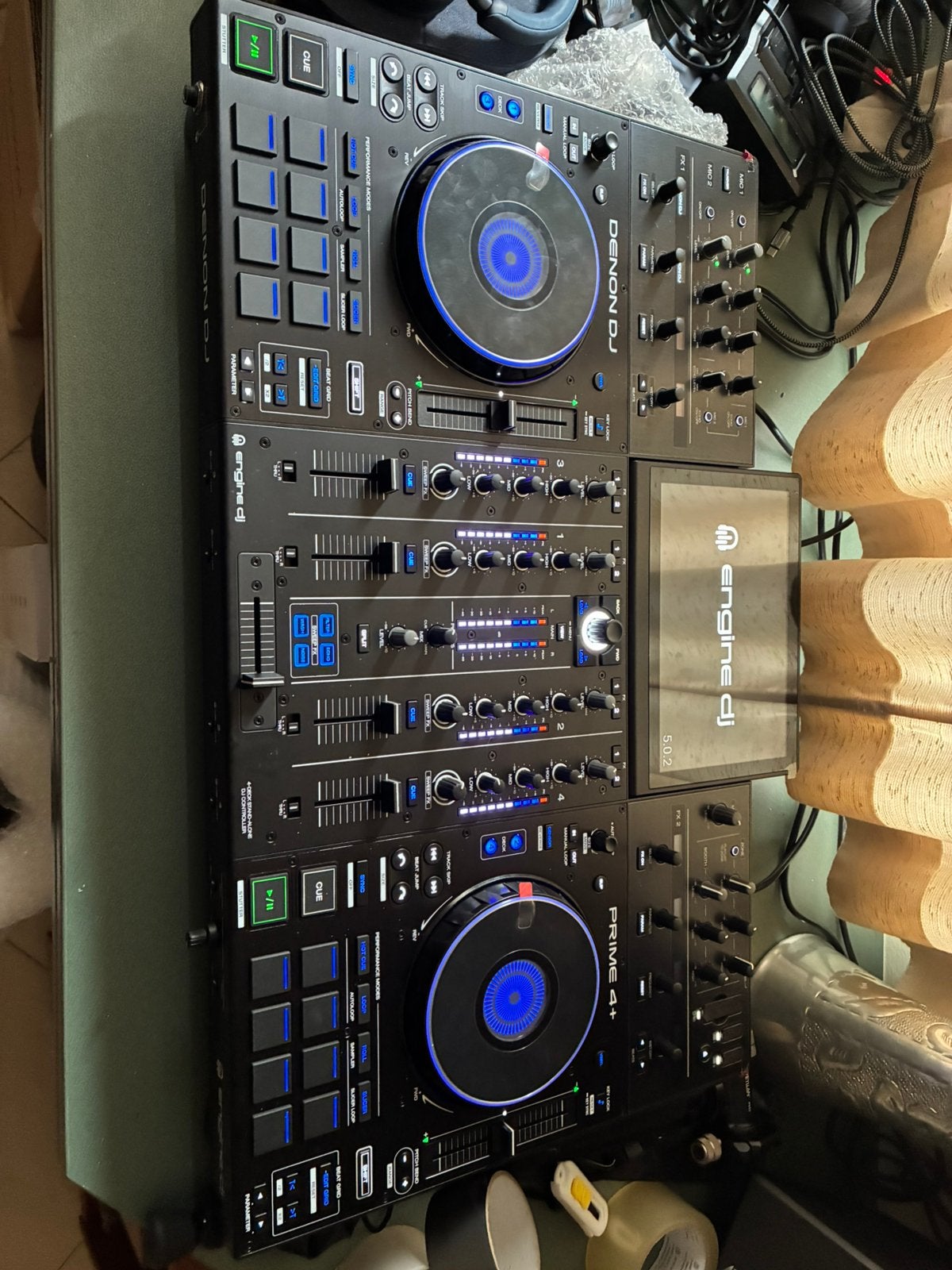 Denon Dj Prime4+ / incl stofkap, Audio, Tv en Foto, Platenspelers, Ophalen, Zo goed als nieuw
