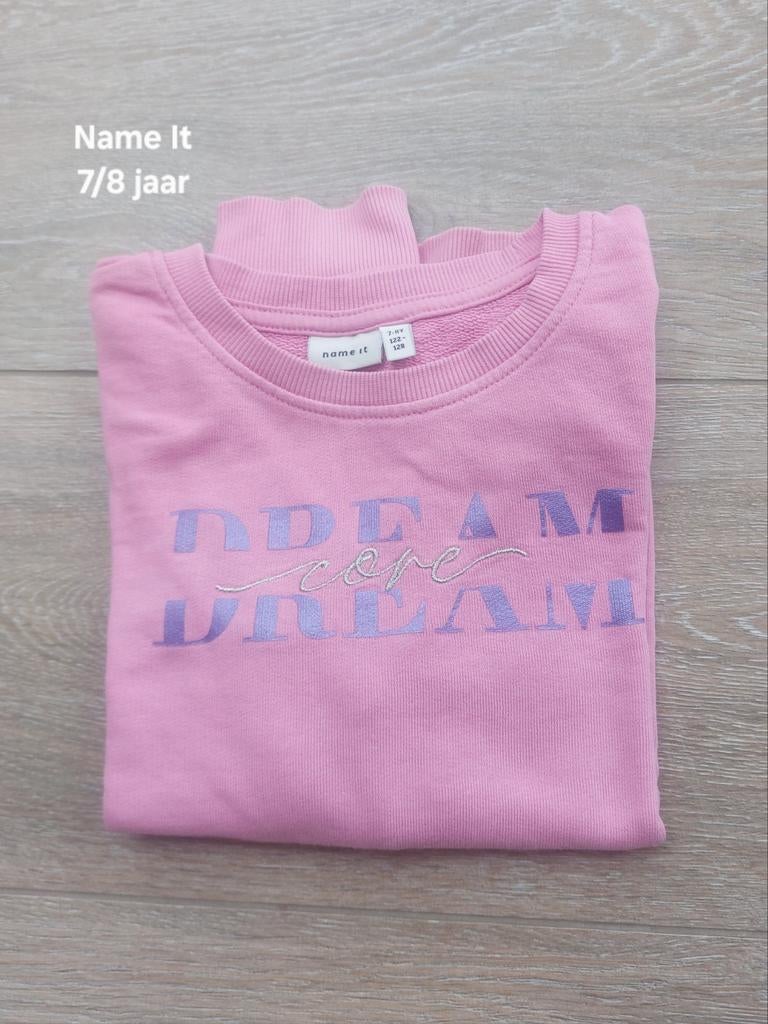 Name It roze trui maat 7/8 jaar, Kinderen en Baby's, Meisje, Trui of Vest, Name it, Ophalen of Verzenden