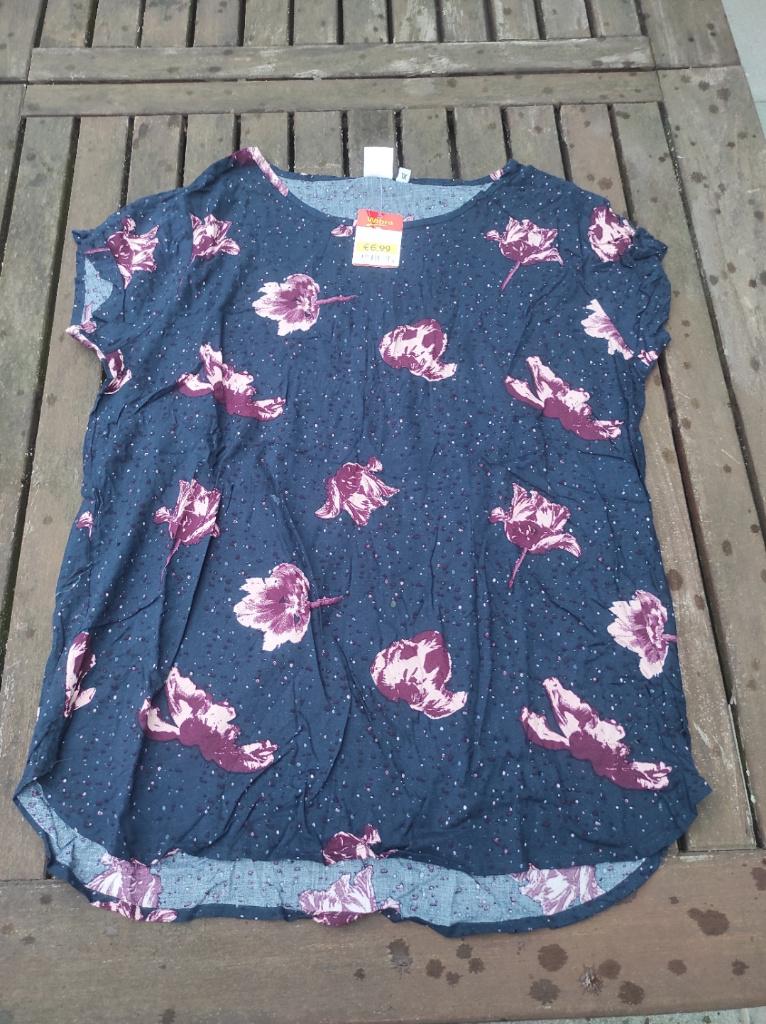 Nieuwe blauwe tshirt top maat XL, Ophalen, Blauw, Maat 46/48 (XL) of groter, Nieuw