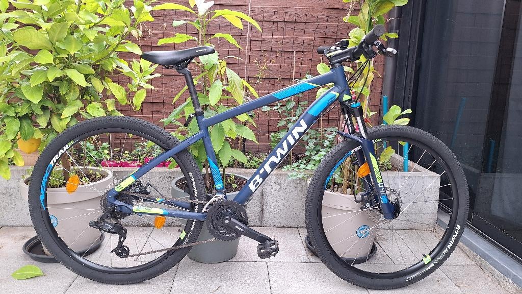 MOUNTAINBIKE MTB FIETS Hardtail MEDIUM BIKE BTWIN 520 SRAM, Fietsen en Brommers, Overige merken, Hardtail, Heren, 45 tot 49 cm
