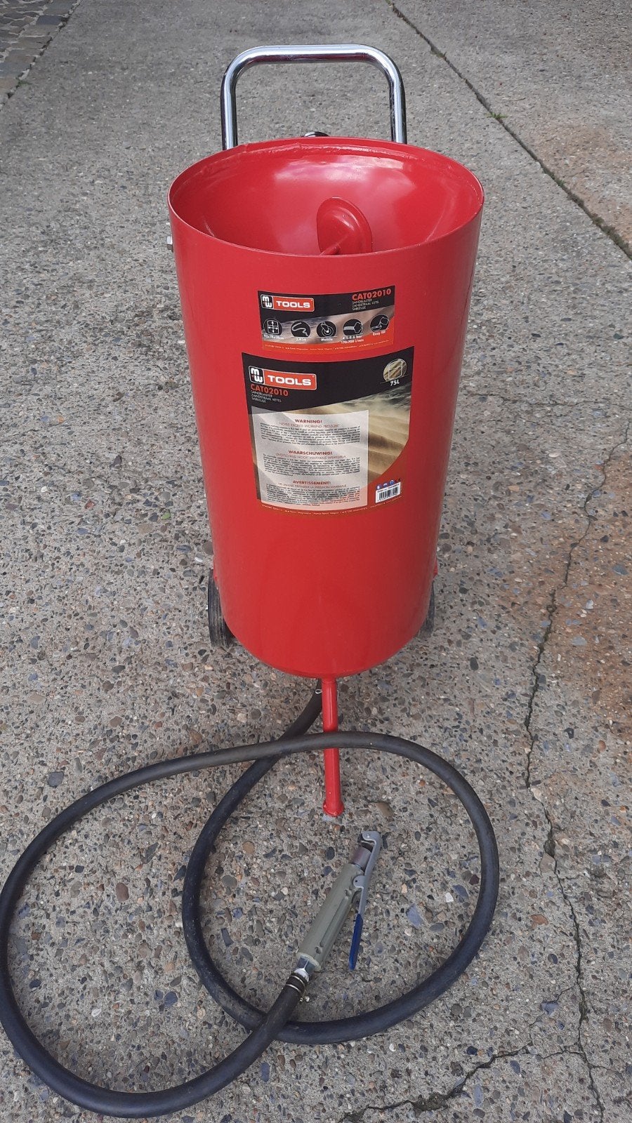 SABLEUSE MOBILE .MW TOOLS 75 litres, 25 à 100 litres, Enlèvement, Comme neuf, Mobile
