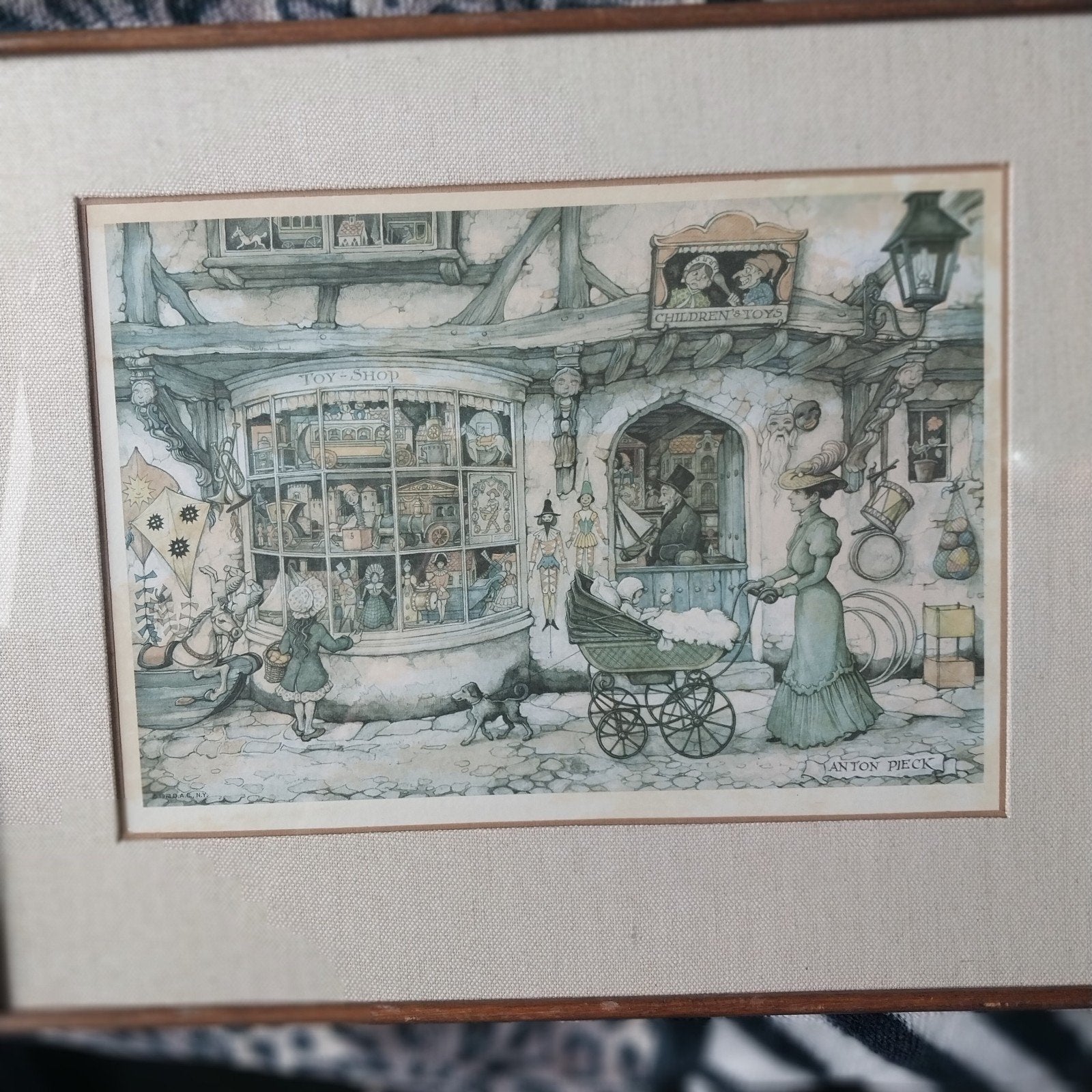 Prachtige set van 3 vintage prenten/schilderijen - Anton Pie, Ophalen, Ingelijst