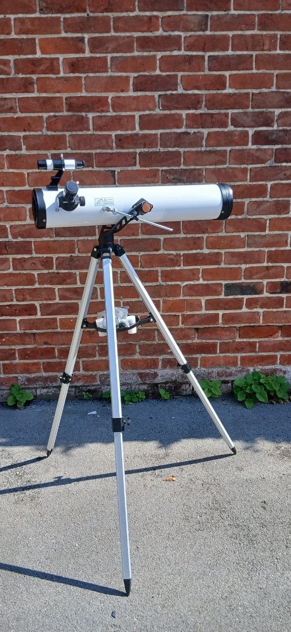 Telescoop f70076, Audio, Tv en Foto, Optische apparatuur | Telescopen, Ophalen, Gebruikt, Met statief, Spiegeltelescoop (reflector)