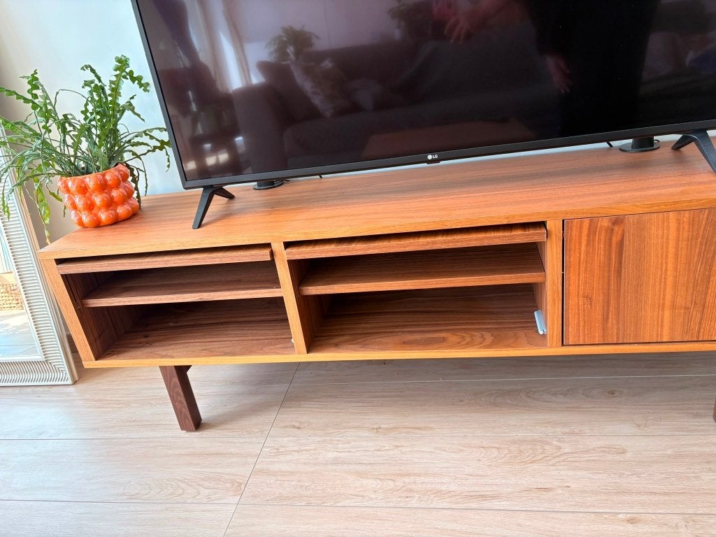 Meuble TV IKEA STOCKHOLM 160 cm - noyer - très bon état, Maison & Meubles, 25 à 50 cm, Moins de 100 cm, 150 à 200 cm, Scandinavisch